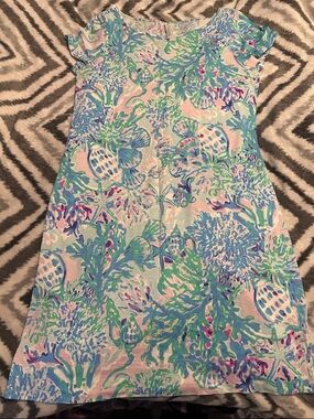 Lilly Pulitzer Blue and Green Floral Dress
